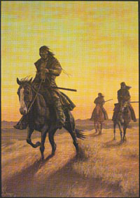 "Ill Wind at Three Forks" by L.D. Edgar, Western Heritage Studio, Cody Wyoming