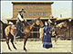 The Woman in Blue by L.D. Edgar, Western Heritage Studio, Cody Wyoming